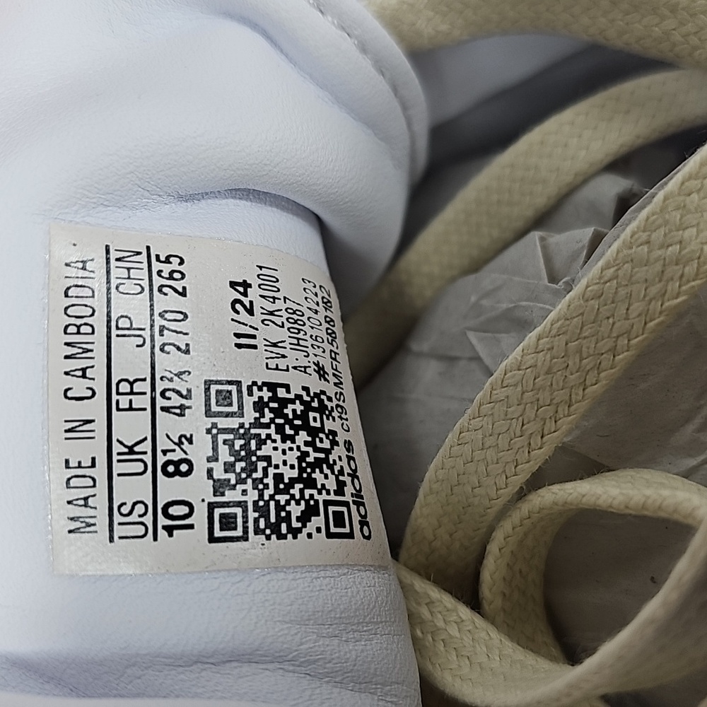 NWT Adidas SL 72 OG Trainers Shoes Sneaker Cloud White 10 Leather Retro 70s - Picture 12 of 13